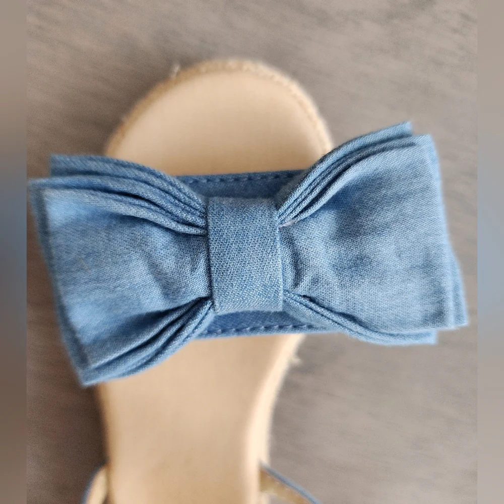 Janie and Jack Toddler Chambray Bow Espadrille - Picture 4 of 10